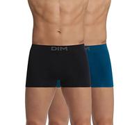 Dim, Pack Calzoncillos Tipo Bóxer sin Costuras Micro, para Hombre, Negro, Azul, M