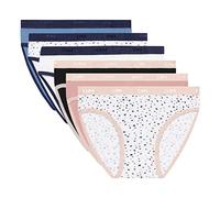 Dim Pack De 6 Bragas Con Estampado Tipo Slip En Algodón Niña x6, Multicolor, 12 años