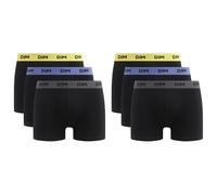 Dim Pack de Bóxers Mix And Colors Confort X6, Bóxer Hombre, Noir Ceinture Jaune/Bleu/Gris, L