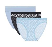 Dim Les Pockets Coton Confortable X3 Bragas, Lote Sunday Bloom, L (Pack de 3) para Mujer