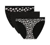Dim Les Pockets Coton Confortable X3 Bragas, Lote Black Bold, L (Pack de 3) para Mujer