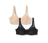 Dim Pack De Sujetadores Sin Aros Generous Classique Mujer x2, Multicolor, 100C