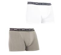 DIM Pack x 2 Bóxers Cotton Stretch Gris / Blanco 2XL