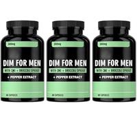 DIM para hombres 300 mg: favorece el equilibrio hormonal y la vitalidad, y mejora el rendimiento físico ,3pcs
