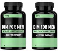 DIM para hombres 300mg, apoya el equilibrio hormonal y la vitalidad, estilo de vida activo,2pcs