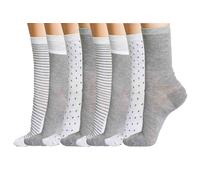 Dim Mi-Chaussette Ecodim Style X8, Calcetines para Mujer, Multicolor (Gris Moyen Mel/Gris Clair Mel 8Qo), Talla única