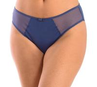 DIM Sin Costuras Generous Coton Bio x1, Slip para Mujer, Azul (Blue), XL