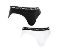 Dim Slip Pack 2 Cotton Stretch Noir+Blanc. M