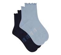 Dim Socquettes Femme Modal à Volants x2