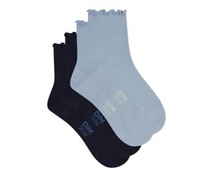 Dim Socquettes Femme Modal à Volants x2