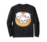 Dim Sum - Dumplings de Gato Kawaii para Mujeres, niños y niñas Manga Larga