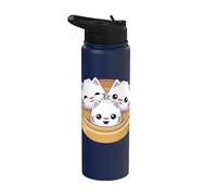Dim Sum - Dumplings de gato Kawaii para mujeres, niños y niñas Stainless Steel Insulated Water Bottle