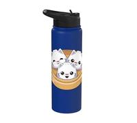 Dim Sum - Dumplings de gato Kawaii para mujeres, niños y niñas Stainless Steel Insulated Water Bottle