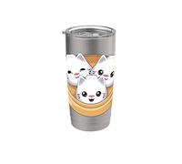 Dim Sum - Dumplings de gato Kawaii para mujeres, niños y niñas Vaso térmico de acero inoxidable de doble pared