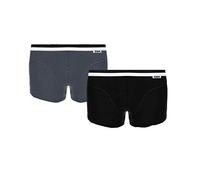 Dim Unno Basic Bóxer para Hombre de Algodón Elástico (L, Negro Gris 65A) Pack-2