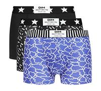 Dim Vibes Coton Stretch X3, Bóxer Hombre, Azul Nube/Negro/Cotillón, L