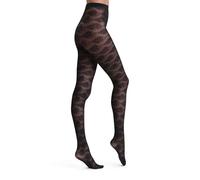 Dim Women - Le Lacy Lace Tights x1 | Ultra Trendy Flower Pattern | Elegant & Feminine Look | Reciclable con Terracycle, Negro, S-M
