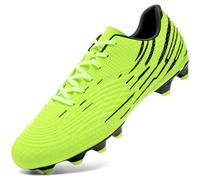 DimaiGlobal Botas de Fútbol Hombre Zapatos de Fútbol con Tacos Altos para Césped Natural e Indoor Antideslizantes para Entrenamiento y Fútbol Sala Zapatillas de Fútbol 45EU Verde