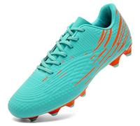 DimaiGlobal Botas de Fútbol Hombre Zapatos de Fútbol con Tacos Altos para Césped Natural e Indoor Antideslizantes para Entrenamiento y Fútbol Sala Zapatillas de Fútbol 42EU Turquesa