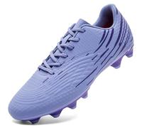 DimaiGlobal Botas de Fútbol Hombre Zapatos de Fútbol con Tacos Altos para Césped Natural e Indoor Antideslizantes para Entrenamiento y Fútbol Sala Zapatillas de Fútbol 45EU Lila