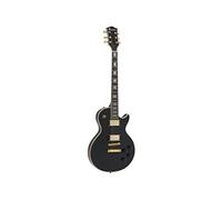 Dimavery 26215156 E-Guitar, negro/dorado