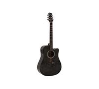 DIMAVERY STW-90 - Guitarra occidental, color negro vintage
