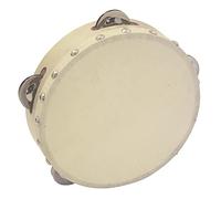 Dimavery Tamburello con 4 coppie di Jingle, tamburo Pelle Naturale 18 cm DTH-704