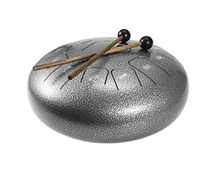 DIMAVERY TD-12 Steel Tongue Drum Silver