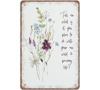 Dime Qué Planeas Hacer con Tu Única Y Preciosa Vida Cartel De Chapa Divertida Pared Muestra Placa Retro Letrero De Estaño para Jardín Cocina Baño 20X30Cm