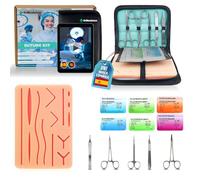 Dimedsion Kit de sutura con almohadilla realista | Kit suturas quirurgicas completo, kit sutura enfermeria, kit de sutura quirurgica para practicar, kit suturas para estudiantes, suturas quirúrgicas