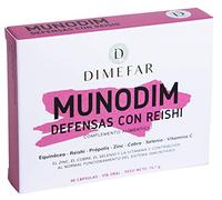 Dimefar - Munodim - Defensas + Inmunidad - Equinácea + Reishi + Própolis + Vitamina C + Zn + Cu + Se, 30 Cápsulas | Refuerza Defensas | Sistema Inmunitario