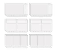 Dimeho 12 Sobres Transparentes A6 para Carpetas, Organizador de Tarjetas Fotográficas, Fundas Protectoras para Fotos, Relleno de Cuadernos, Páginas de Inserción para Tarjetas de Crédito