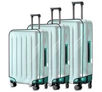 Dimeho 3 fundas protectoras transparentes para maleta, 20 pulgadas | Funda protectora gruesa aprobada por la TSA, PVC, impermeable, transparente, para maleta con ruedas