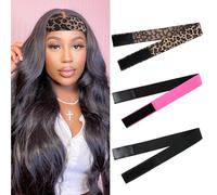 Dimeho 3 piezas de banda elástica para peluca ajustable peluca de agarre diadema resistente al agua Wig Grip Headband antideslizante banda de agarre de peluca sin costuras diadema para mujer hombre