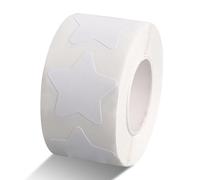 Dimeho 500 pegatinas blancas de estrellas en rollo de 2,5 cm, pegatinas de estrellas pequeñas, resistentes al agua, extraíbles, pegatinas en forma de estrella como recompensa, pegatinas de pared para