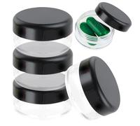 Dimeho Pastillero pequeño, 5 unidades de pastillas, portátil, diario, sin BPA, para bolso de mano (azul, naranja, amarillo, negro, rojo rosa)