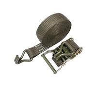 DIMEIYAN Correas de Amarre con Trinquete Metal, Correa 5000 kg x 3 m Mango Hierro Gancho Doble en J Amarillo 38-50 mm Ancho(Width: 38mm)