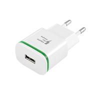 Dimelec Cargador Rapido de Pared USB 220V / 5V 9V 12V Maximo 2A, Blanco
