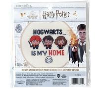 Dimensions 72-76913 Hogwarts Harry Potter - Kit de punto de cruz para principiantes, 6 pulgadas de profundidad, 14 cnt. marfil Aida, 5 piezas