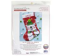 Dimensions Chill Out - Kit de calcetines de Navidad personalizables, 40,6 cm de largo, multicolor, 7 piezas