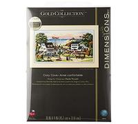 Dimensions Collezione Gold accogliente Cove contato Punto Croce Kit-18 X 9