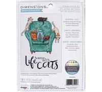 Dimensions Counted Cross Stitch Kit 5"X7"-Playful Cats (14 Count)