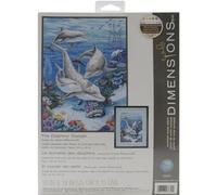 Dominio i delfini contato Punto Croce Kit-10 X 14"