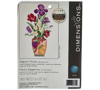 Dimensions Elegante Floreale Crewel Mini Kit-5 "X 7" cucita In Filo