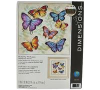 Dimensions Embroidery Kit Butterfly Profusion (p.1pc) Mariposas, Tela, Multicolor, Mittel