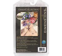 Dimensions Garden Lady - Kit de punto de cruz, hilo, tela, marfil, 18 Aida, 5 x 7 pulgadas