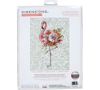 Dimensions Juego de punto de cruz con diseño de animales, algodón, 14 unidades, color blanco Aida, 9 x 12 pulgadas