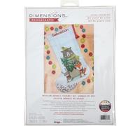 Dimensions Kit de punto de cruz contado de 40,6 cm de largo, calcetines de animales del bosque (14 unidades)