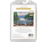 Dimensions Kit de punto de cruz contado Lakeside Morning 17,7 cm x 12,7 cm