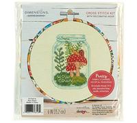 Dimensions Kit de punto de cruz contado para principiantes, Slow Down, 6 pulgadas de diámetro